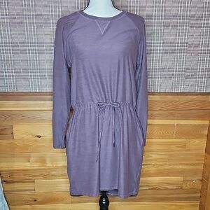 Kyodan Long Sleeve Purple Dress with Drawstring